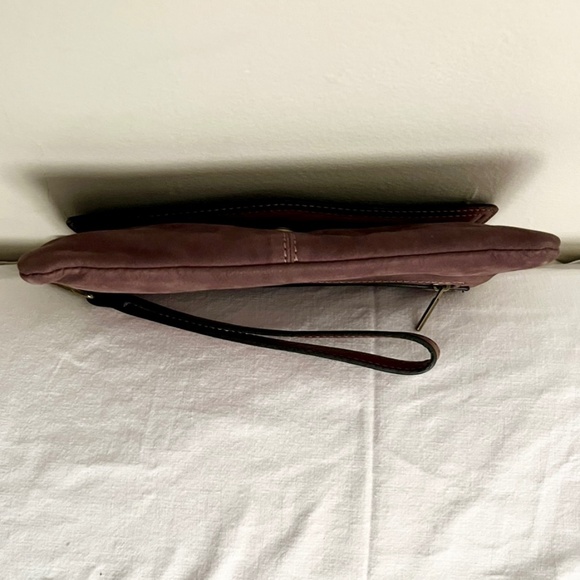 100% Toscana brown leather bag B321 wristlet or crossbody - Picture 9 of 10